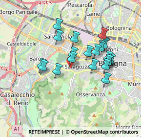 Mappa Via Paolo Giovanni Martini, 40134 Bologna BO, Italia (1.562)