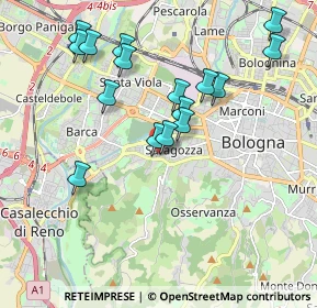 Mappa Via Paolo Giovanni Martini, 40134 Bologna BO, Italia (1.93563)