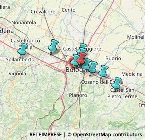 Mappa Via Paolo Giovanni Martini, 40134 Bologna BO, Italia (8.92667)