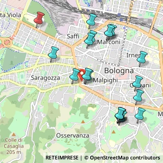 Mappa Piazza di Porta Saragozza, 40136 Bologna BO, Italia (1.22)