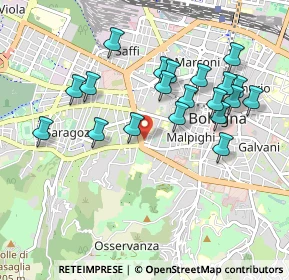 Mappa Piazza di Porta Saragozza, 40136 Bologna BO, Italia (0.9535)