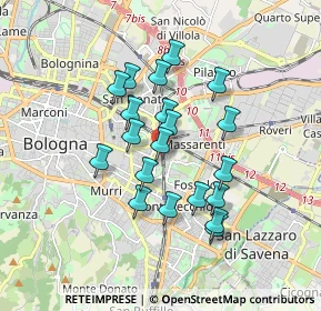 Mappa Via Turchese, 40138 Bologna BO, Italia (1.481)