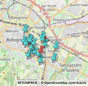 Mappa Via Smeraldo, 40138 Bologna BO, Italia (1.4025)