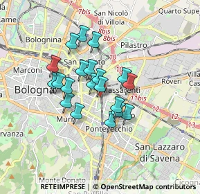 Mappa Via Turchese, 40138 Bologna BO, Italia (1.2955)