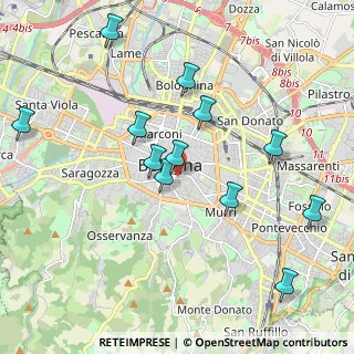 Mappa Piazza Dè Calderini, 40124 Bologna BO, Italia (2.07583)