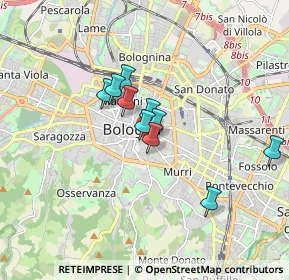 Mappa Vicolo Monticelli, 40124 Bologna BO, Italia (1.49273)
