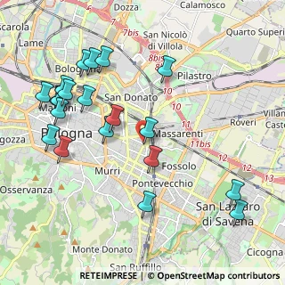 Mappa Via Eustachio Manfredi, 40138 Bologna BO, Italia (2.3775)