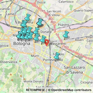 Mappa Via Eustachio Manfredi, 40138 Bologna BO, Italia (2.088)