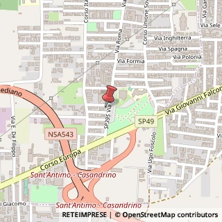 Mappa Via Sandro Pertini, 1, 80029 Aversa, Caserta (Campania)
