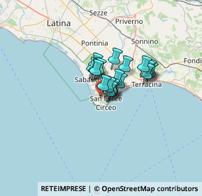 Mappa Via della Mola, 04016 San Felice Circeo LT, Italia (7.5595)