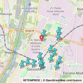 Mappa Via Parigi, 41049 Sassuolo MO, Italia (1.20667)