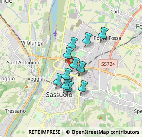 Mappa Strada Comunale Casiglia, 41049 Sassuolo MO, Italia (1.10833)