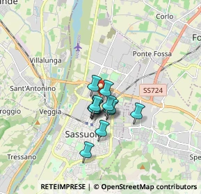 Mappa Via Frati Str. Alta, 41049 Sassuolo MO, Italia (1.09667)