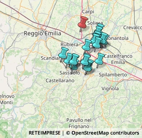 Mappa Via Frati Str. Alta, 41049 Sassuolo MO, Italia (9.5145)