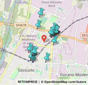 Mappa Viale Caboto, 41049 Sassuolo MO, Italia (0.708)
