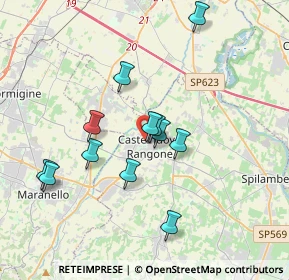 Mappa Via A. Grandi, 41051 Castelnuovo Rangone MO, Italia (3.36333)