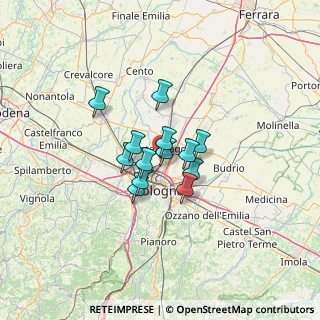 Mappa Via Corticella, 40013 Bologna BO, Italia (8.07231)