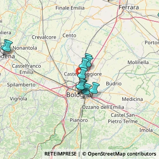 Mappa Via Corticella, 40013 Bologna BO, Italia (15.38846)