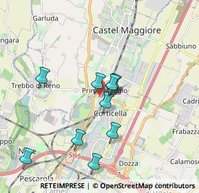 Mappa Via di Corticella, 40013 Castel Maggiore BO, Italia (1.83182)