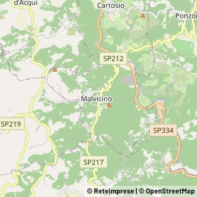 Mappa Malvicino
