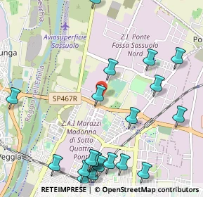 Mappa Viale Regina Pacis, 41049 Sassuolo MO, Italia (1.3855)