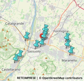 Mappa Via Cismon, 41049 Sassuolo MO, Italia (3.28364)