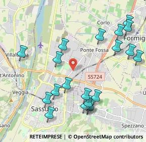 Mappa Via Cismon, 41049 Sassuolo MO, Italia (2.3995)