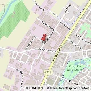 Mappa Via del Lavoro, 16, 41051 Castelnuovo Rangone, Modena (Emilia Romagna)