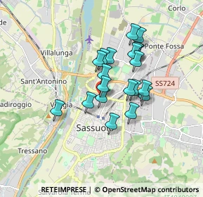 Mappa Via Mattarella, 41049 Sassuolo MO, Italia (1.3375)