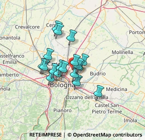 Mappa Via G. Massarenti, 40057 Cadriano BO, Italia (9.21333)