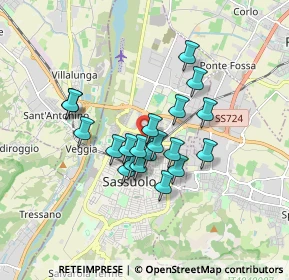 Mappa Via Giancarlo Siani, 41049 Sassuolo MO, Italia (1.331)