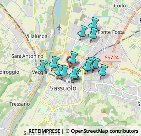 Mappa Via Giancarlo Siani, 41049 Sassuolo MO, Italia (1.21786)