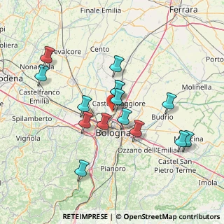 Mappa Via del Rosario, 40013 Bologna BO, Italia (13.64867)