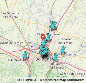 Mappa Via del Rosario, 40013 Bologna BO, Italia (5.76579)