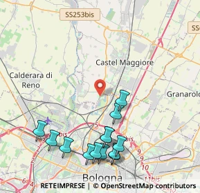 Mappa Via del Rosario, 40013 Bologna BO, Italia (4.83231)