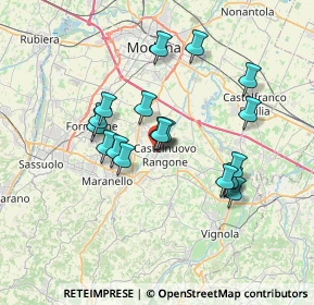 Mappa Via per Formigine, 41051 Castelnuovo Rangone MO, Italia (6.15947)