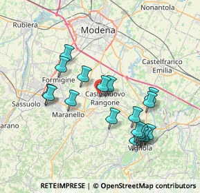 Mappa Via per Formigine, 41051 Castelnuovo Rangone MO, Italia (7.20333)