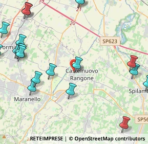 Mappa Via per Formigine, 41051 Castelnuovo Rangone MO, Italia (6.0545)