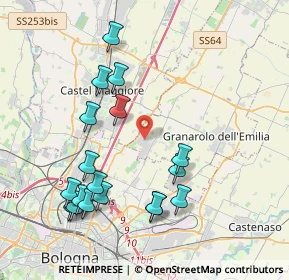 Mappa Granarolo Dell'emilia, 40057 Cadriano BO, Italia (4.33444)