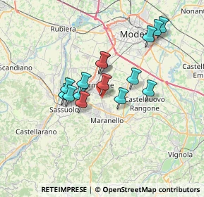 Mappa Via dei Produttori, 41043 Formigine MO, Italia (5.78333)