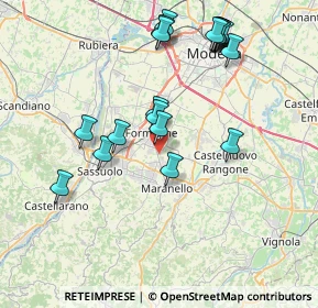 Mappa Via dei Produttori, 41043 Formigine MO, Italia (8.3615)