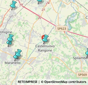 Mappa Via per Modena, 41051 Castelnuovo Rangone MO, Italia (6.90417)