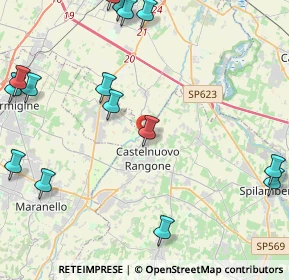 Mappa Via per Modena, 41051 Castelnuovo Rangone MO, Italia (6.498)