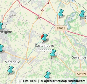 Mappa Via per Modena, 41051 Castelnuovo Rangone MO, Italia (7.1275)