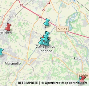 Mappa Via per Modena, 41051 Castelnuovo Rangone MO, Italia (4.97214)