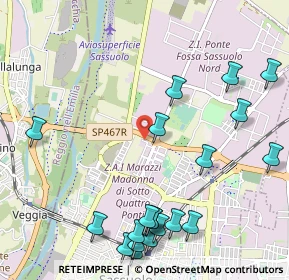 Mappa Via Praga, 41049 Sassuolo MO, Italia (1.3675)