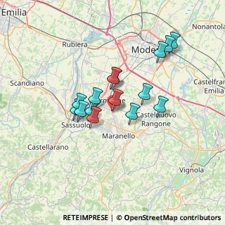 Mappa Via del Commercio, 41043 Formigine MO, Italia (5.71667)