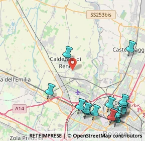 Mappa Via G. Garibaldi, 40124 Bologna BO, Italia (6.09588)