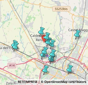 Mappa Via G. Garibaldi, 40124 Bologna BO, Italia (3.63286)