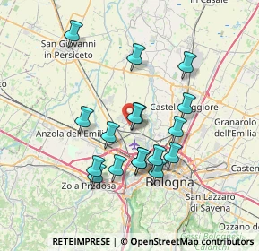 Mappa Via G. Garibaldi, 40124 Bologna BO, Italia (6.45059)